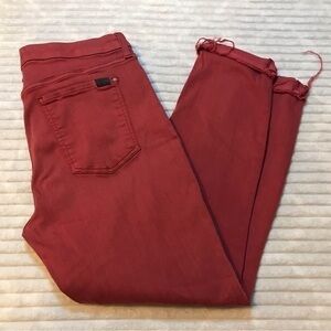 Jen7 7 For All Mankind Crimson Red Ankle Skinny Jeans Women’s Size 12 31 large